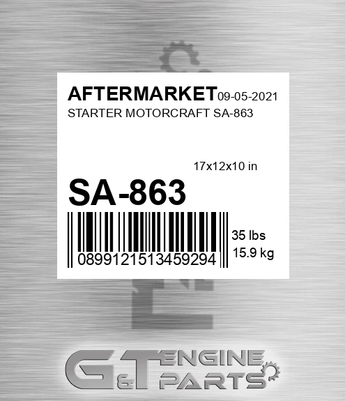 SA-863 Starter Motorcraft Sa-863 for AFTERMARKET