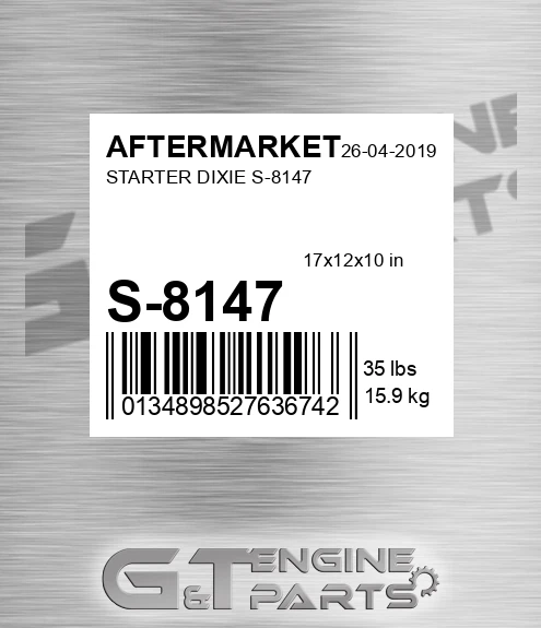 S-8147 Starter Dixie S-8147 for AFTERMARKET
