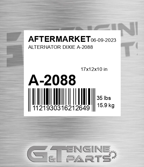 A-2088 Alternator Dixie A-2088 for AFTERMARKET
