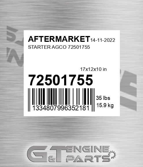 72501755 Starter Agco
