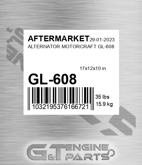 GL-608 Alternator Motorcraft Gl-608 for AFTERMARKET