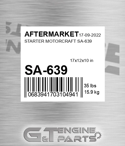 SA-639 Starter Motorcraft Sa-639 for AFTERMARKET
