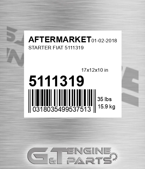 5111319 Starter Fiat for AFTERMARKET