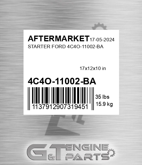 4C4O-11002-BA Starter Ford 4c4o-11002-ba for AFTERMARKET