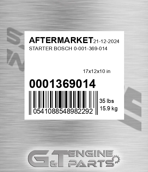 0001369014 Starter Bosch