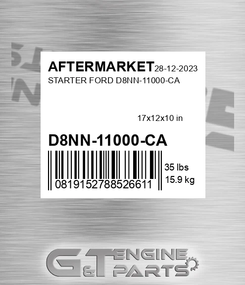 D8NN-11000-CA Starter Ford D8nn-11000-ca for AFTERMARKET