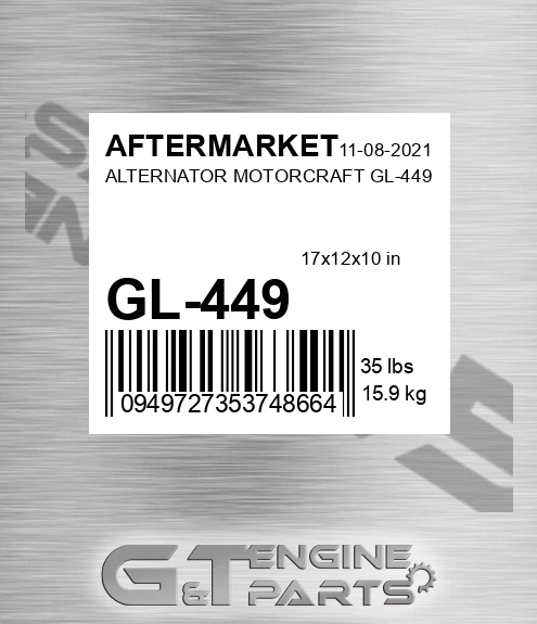GL-449 Alternator Motorcraft Gl-449 for AFTERMARKET