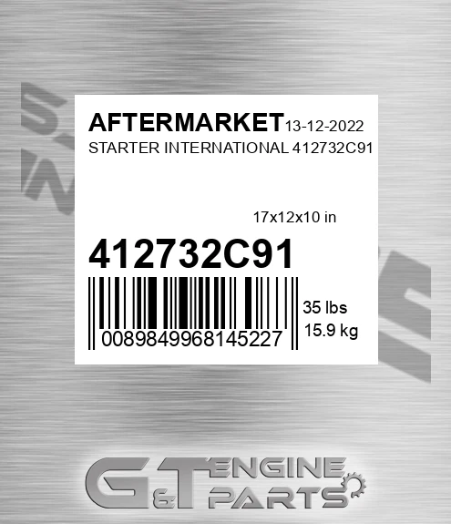 412732C91 Starter International for AFTERMARKET