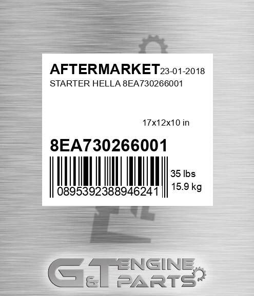 8EA730266001 Starter Hella for AFTERMARKET