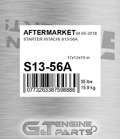S13-56A Starter Hitachi S13-56a for AFTERMARKET
