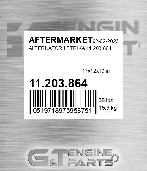 11.203.864 Alternator Letrika 11.203.864 for AFTERMARKET