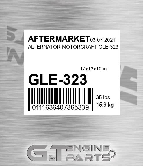 GLE-323 Alternator Motorcraft Gle-323 for AFTERMARKET