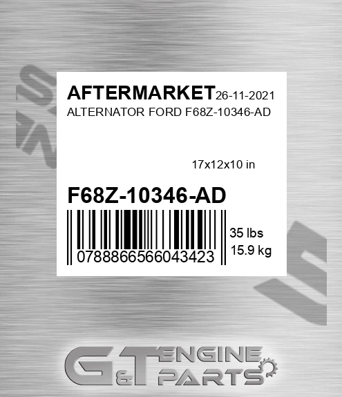 F68Z-10346-AD Alternator Ford F68z-10346-ad for AFTERMARKET