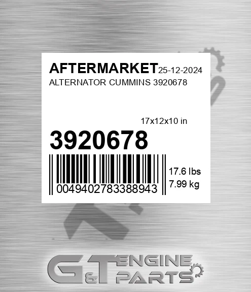 3920678 Alternator Cummins
