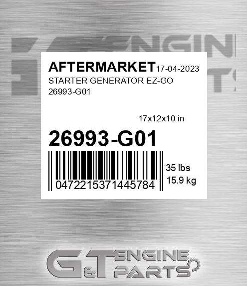 26993-G01 Starter Generator Ez-go 26993-g01 for AFTERMARKET