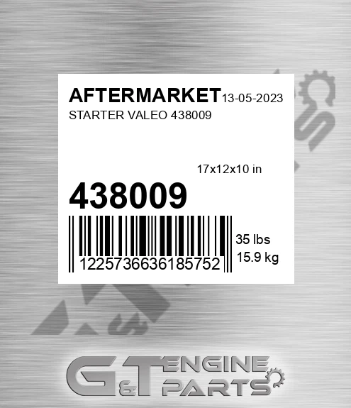 438009 Starter Valeo for AFTERMARKET