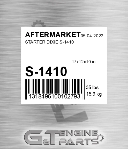 S-1410 Starter Dixie S-1410 for AFTERMARKET