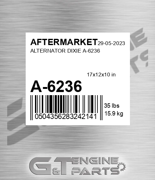 A-6236 Alternator Dixie A-6236 for AFTERMARKET