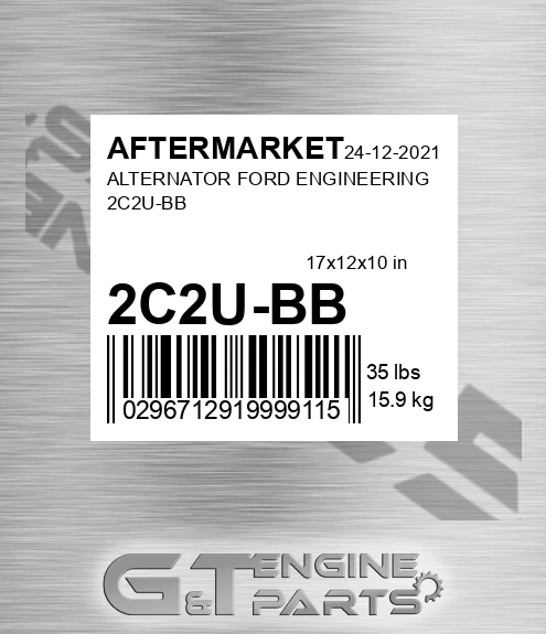 2C2U-BB Alternator Ford Engineering 2c2u-bb for AFTERMARKET