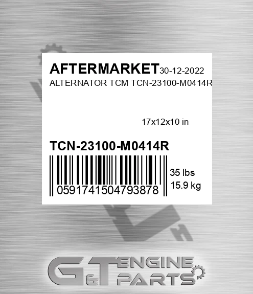 TCN-23100-M0414R Alternator Tcm Tcn-23100-m0414r for AFTERMARKET