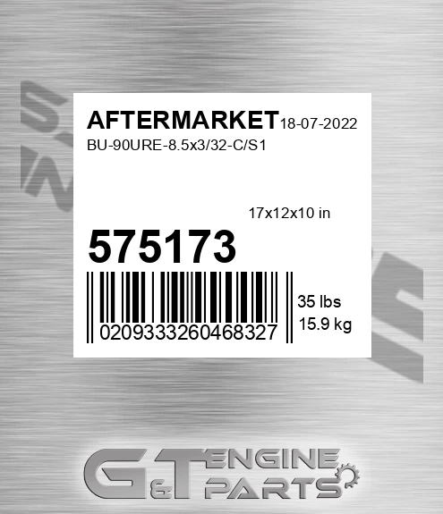 575-173 Bu-90ure-8.5x3/32-c/s1 for AFTERMARKET