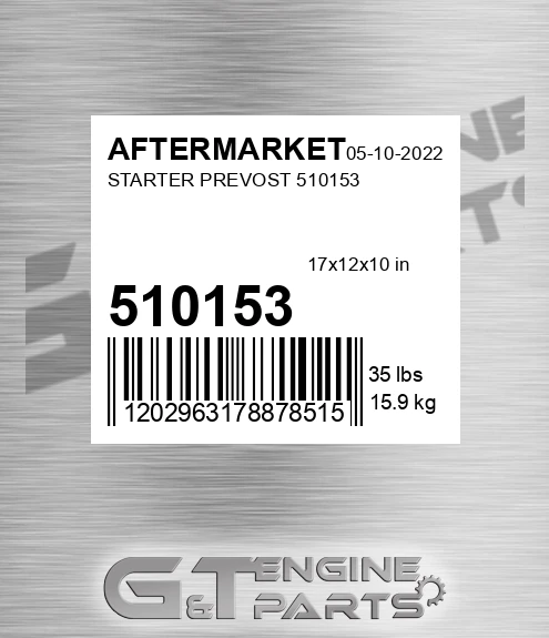 510153 Starter Prevost for AFTERMARKET