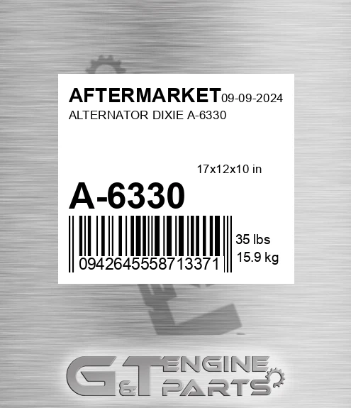 A-6330 Alternator Dixie A-6330 for AFTERMARKET