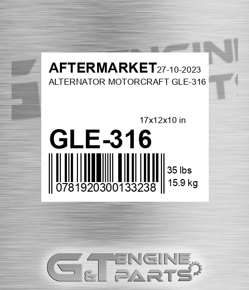 GLE-316 Alternator Motorcraft Gle-316 for AFTERMARKET