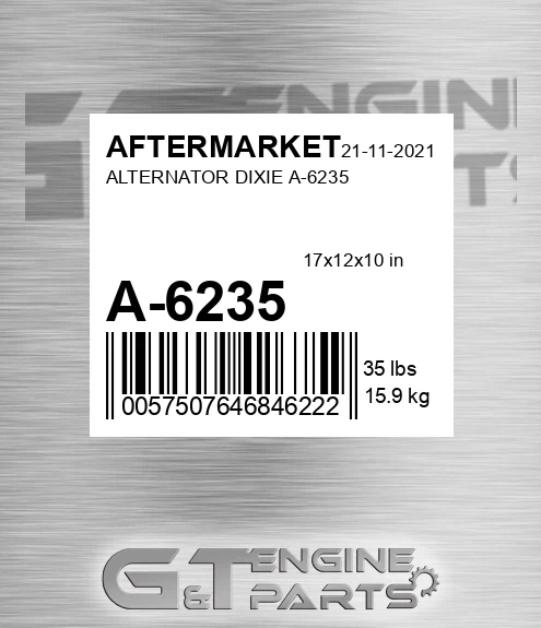 A-6235 Alternator Dixie A-6235 for AFTERMARKET