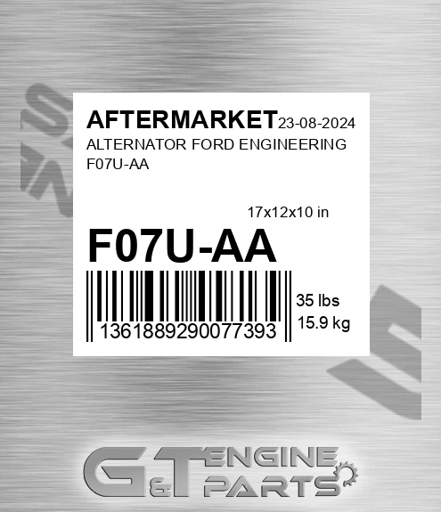 F07U-AA Alternator Ford Engineering F07u-aa for AFTERMARKET
