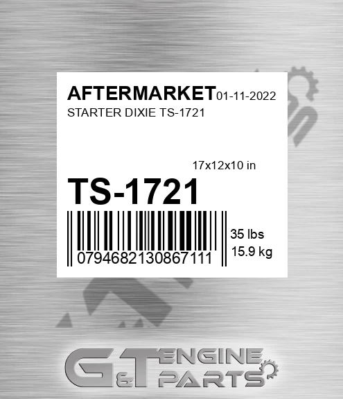 TS-1721 Starter Dixie Ts-1721 for AFTERMARKET