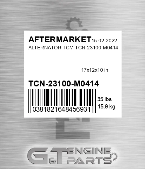 TCN-23100-M0414 Alternator Tcm Tcn-23100-m0414 for AFTERMARKET