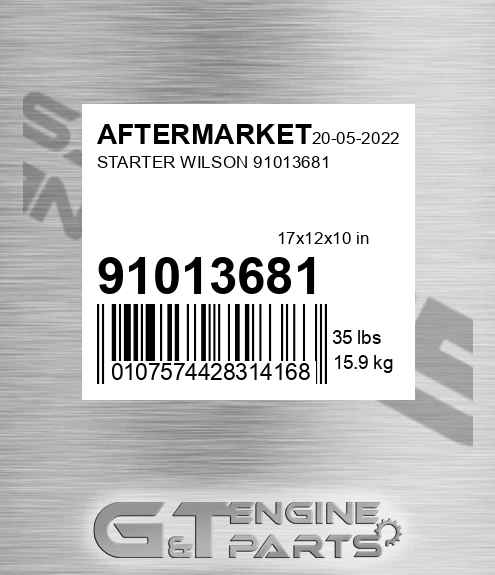 91013681 Starter Wilson 91013681 for AFTERMARKET