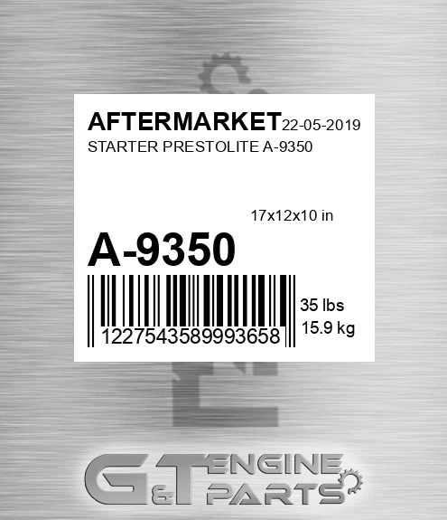 A-9350 Starter Prestolite A-9350 for AFTERMARKET