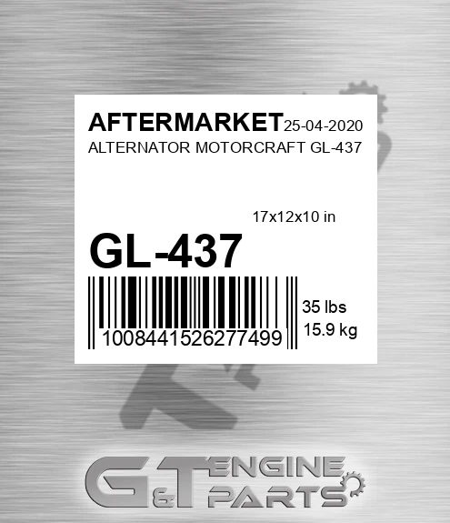 GL-437 Alternator Motorcraft Gl-437 for AFTERMARKET