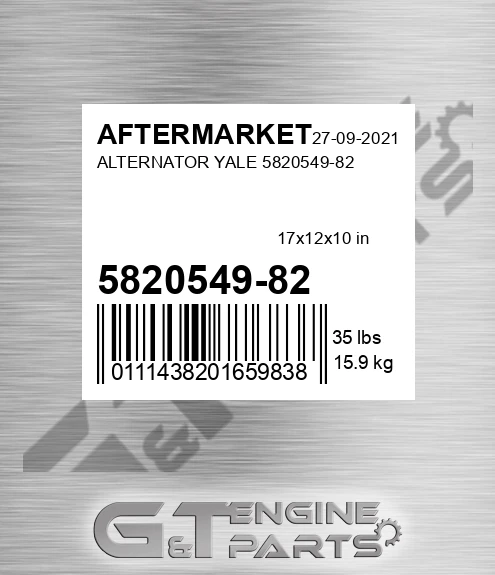 5820549-82 Alternator Yale 5820549-82 for AFTERMARKET