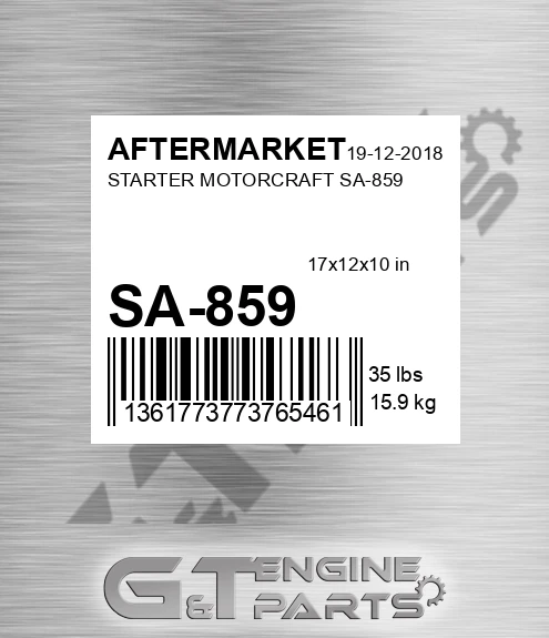 SA-859 Starter Motorcraft Sa-859 for AFTERMARKET