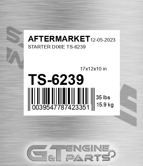 TS-6239 Starter Dixie Ts-6239 for AFTERMARKET