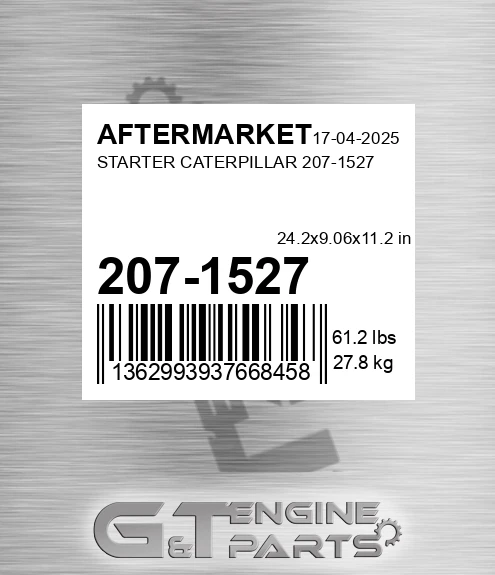 207-1527 Starter Caterpillar 207-1527 for AFTERMARKET