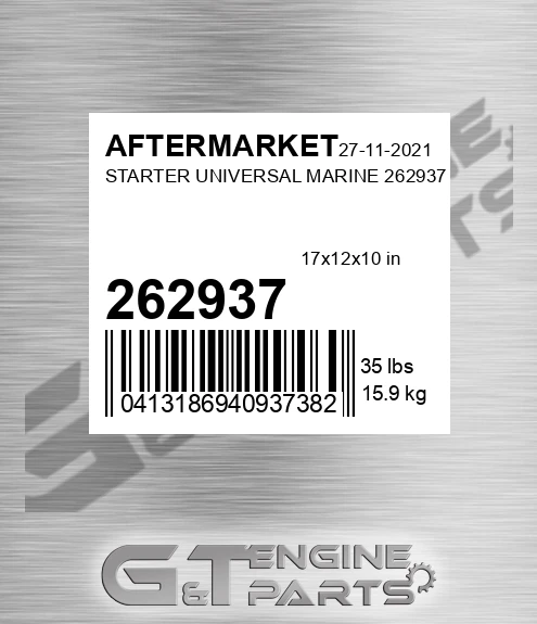 262937 Starter Universal Marine for AFTERMARKET