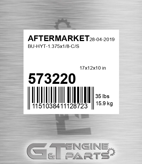 573-220 Bu-hyt-1.375x1/8-c/s for AFTERMARKET