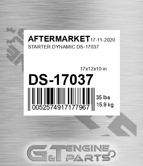 DS-17037 Starter Dynamic Ds-17037 for AFTERMARKET