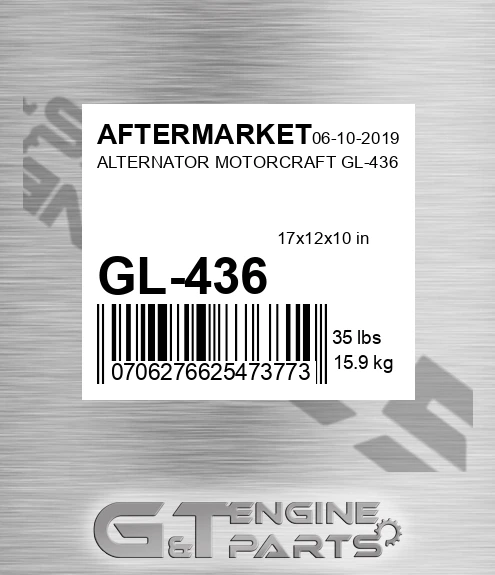 GL-436 Alternator Motorcraft Gl-436 for AFTERMARKET