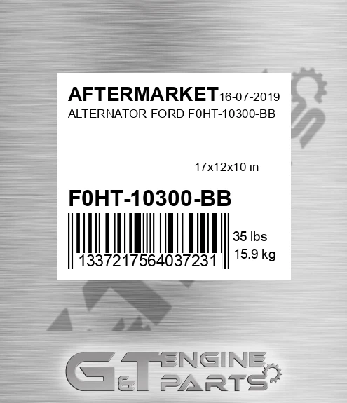 F0HT-10300-BB Alternator Ford F0ht-10300-bb for AFTERMARKET