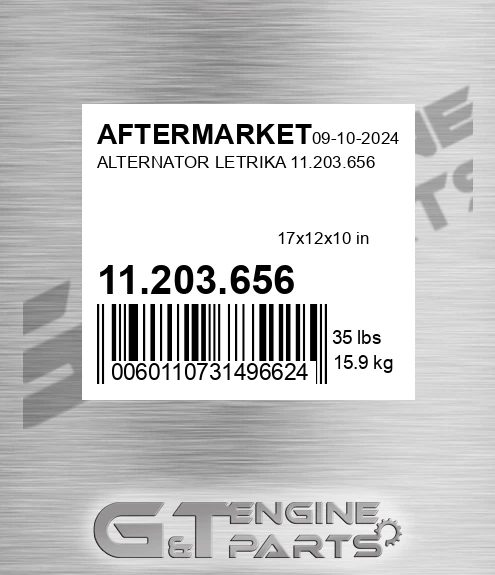 11.203.656 Alternator Letrika 11.203.656 for AFTERMARKET