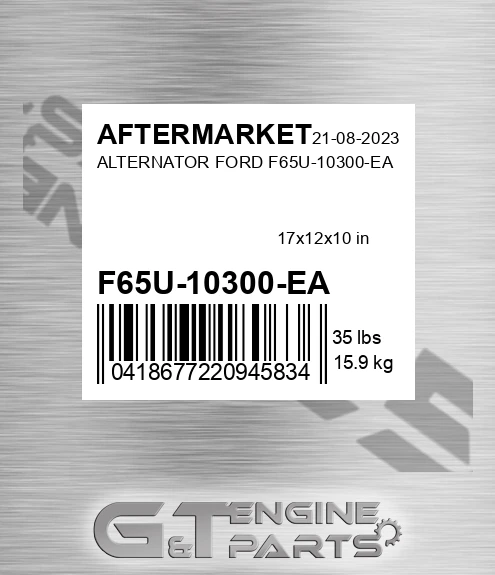 F65U-10300-EA Alternator Ford F65u-10300-ea for AFTERMARKET
