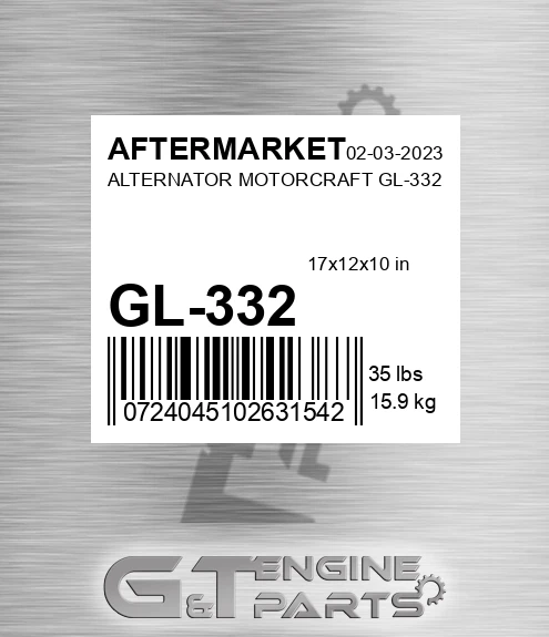 GL-332 Alternator Motorcraft Gl-332 for AFTERMARKET