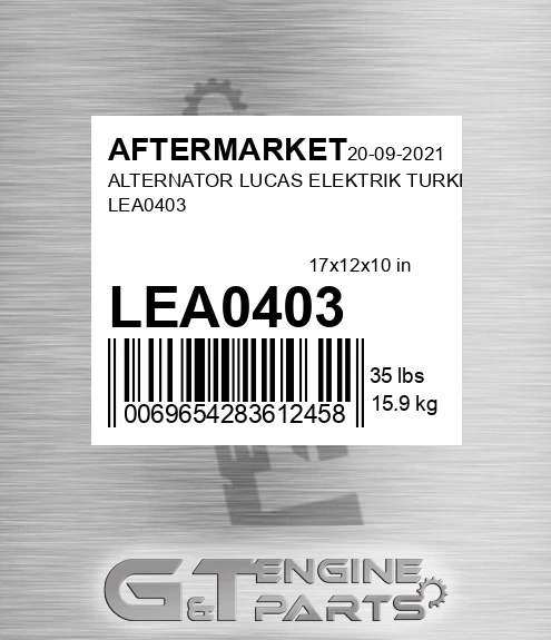 LEA0403 Alternator Lucas Elektrik Turke for AFTERMARKET