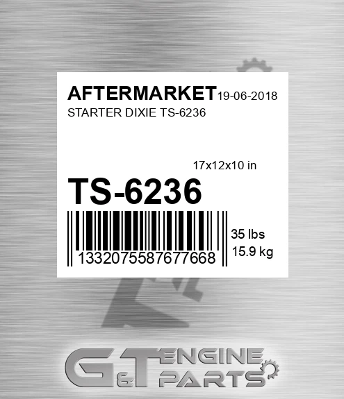 TS-6236 Starter Dixie Ts-6236 for AFTERMARKET