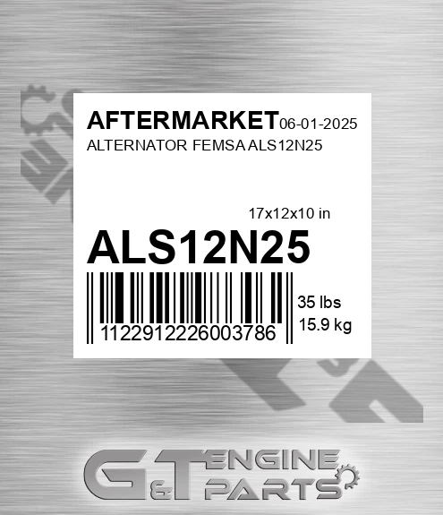 ALS12N25 Alternator Femsa Als12n25 for AFTERMARKET